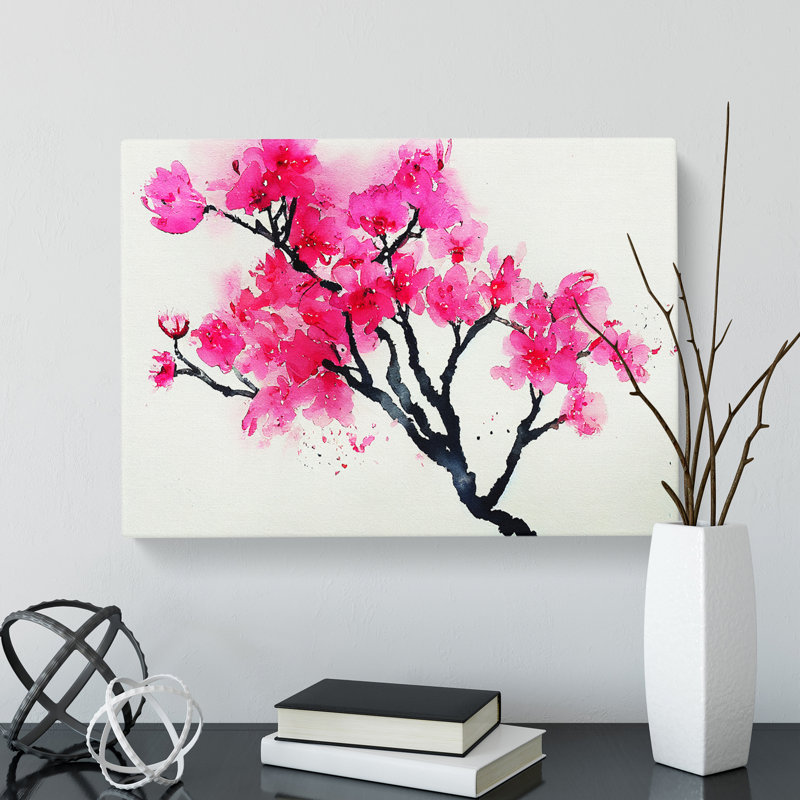 Cherry Blossom Flowers Vol.4 - Wrapped Canvas, 35cm H x 50cm W x 3cm D