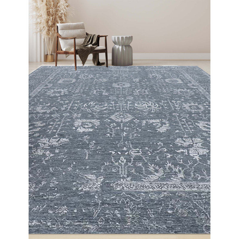 Wool Oriental Indoor Rug, Rectangle 6' x 9'