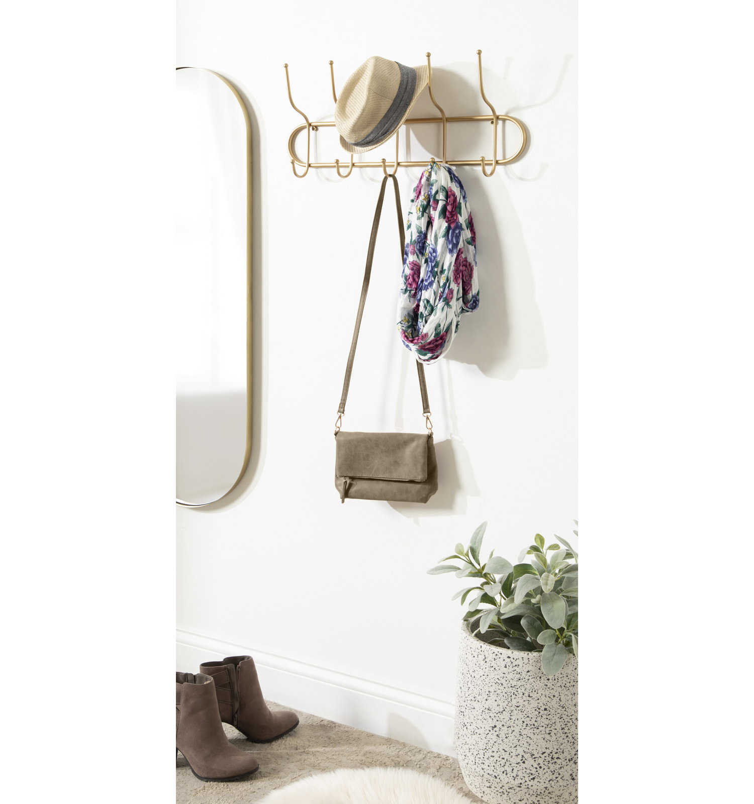 Itzel 5-Hook Metal Coat Rack