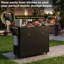Îlot de cuisine roulant avec armoire de rangement pour poubelle, chariot mobile pour îlots cannelés de 40 po avec tiroirs
