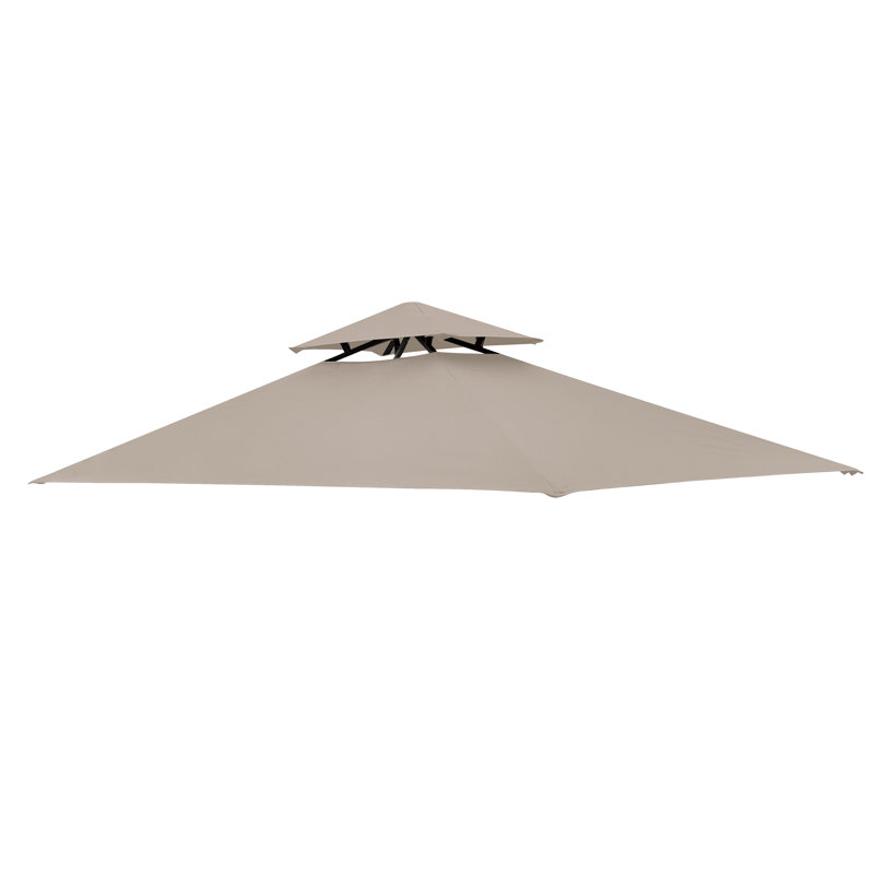 Khaki Polyester Soft-Top Grill Gazebo Replacement Canopy