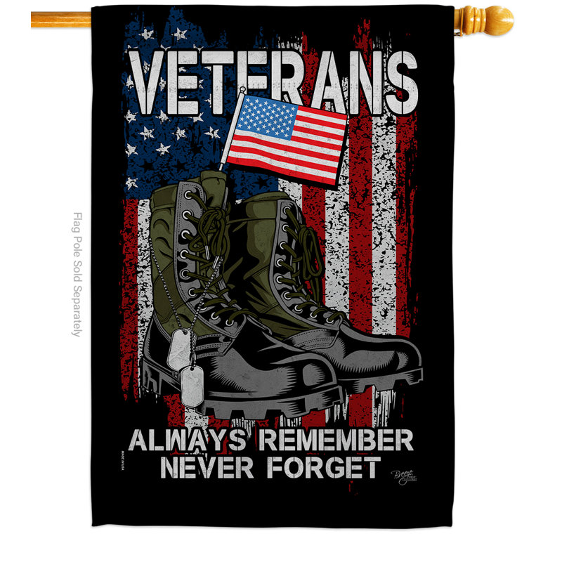 Double Sided 40'' H x 28'' W Polyester Independence Day House Flag
