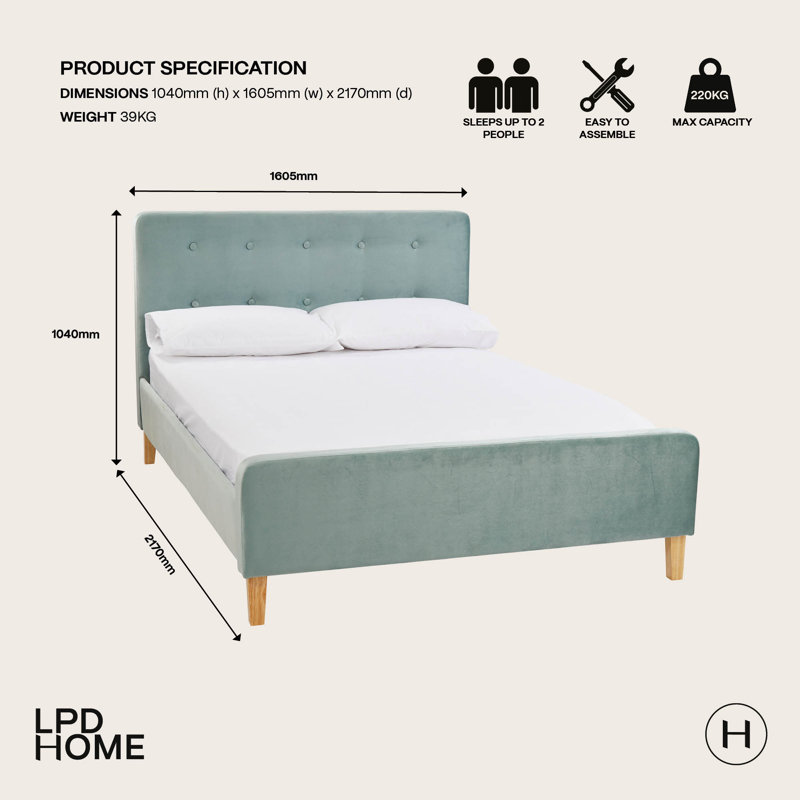 Upholstered Bed, Kingsize (5')