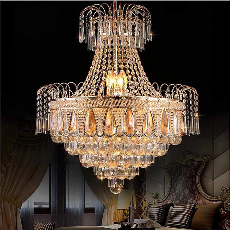 Lustre empire 8 lumières Aritomo, H 27,6 po x l 23,6 po x P 23,6 po