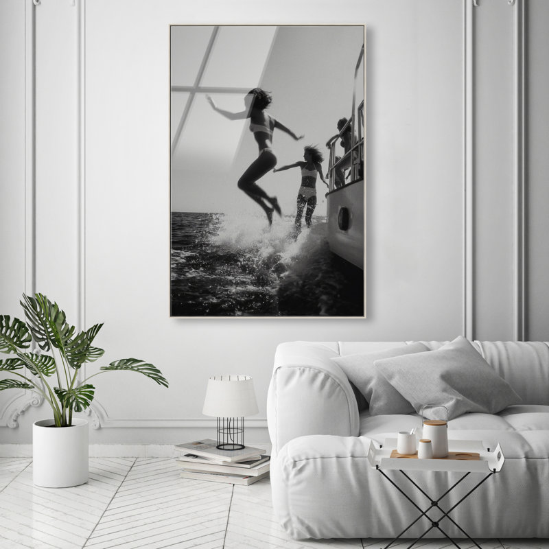 Liquid Gravity Print by Oliver Gal, 25"H x 17"W, Silver Floater Frame
