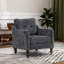 Fauteuil rembourré avec accoudoirs carrés et capitonnés-598846383