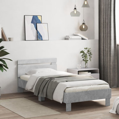 Vidaxl Bed Frame With Headboard Engineered Wood