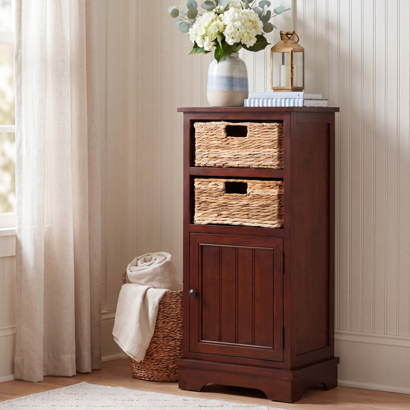 Armoire décorative à 1 porte Painswick, Cerise