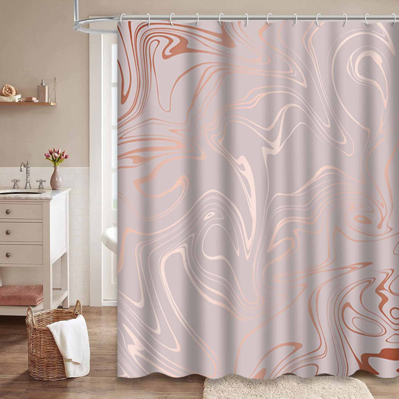 Rideau de douche Rose, L 72 po x l 78 po