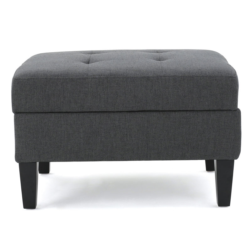 Rangement gris foncé avec capitonnage raffiné - 27,37 po Profondeur, largeur de 22,71 lb, tissu d'ameublement en tissu lourd de 21,63 lb
