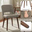 Ensemble de 4 chaises d'appoint rembourrées en similicuir avec pieds en bois massif pour salle à manger-1068077698-1068077709
