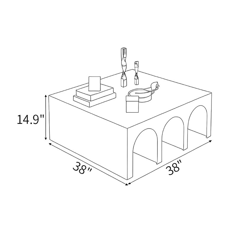 Middle ancient style coffee table, Black