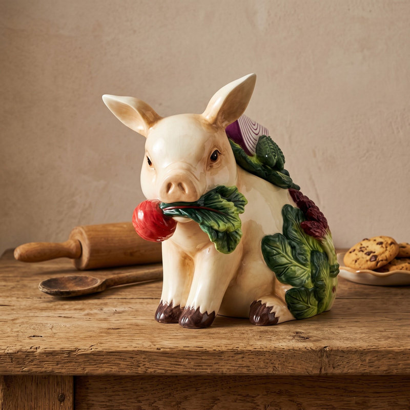 Fitz and Floyd Country Farm Cookie Jar