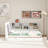 Wood  Platform Bed With Storage Headboard, Shelves And 2 Drawers,-1768264094-1768264095