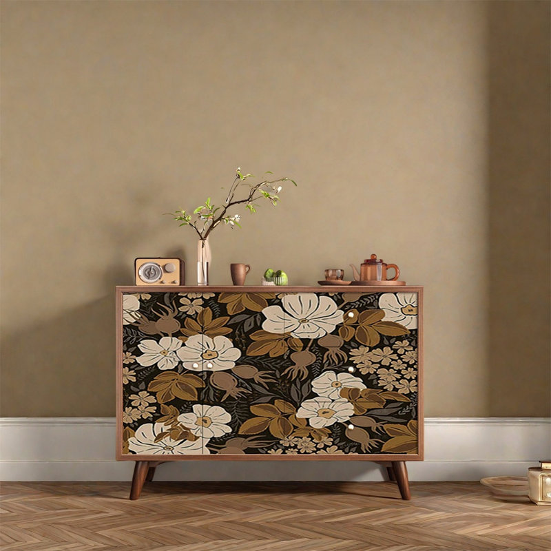 Buffet moderne avec plateau en bois de noyer