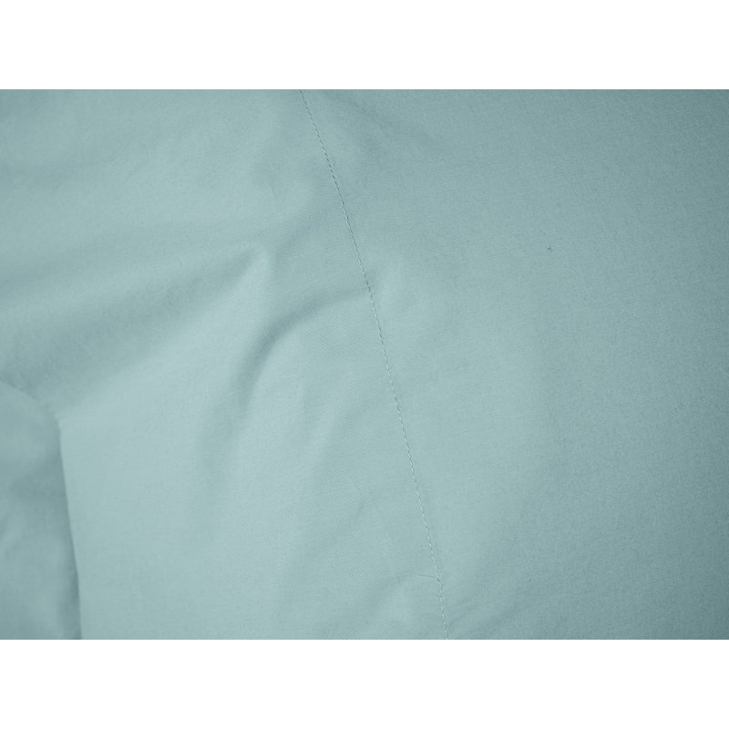 Taie d'oreiller raffinée en percale biologique, Taie d'oreiller très grande, Bleu pacifique