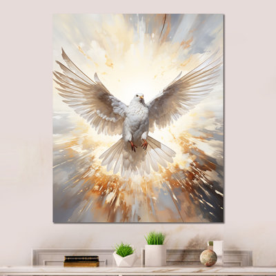 «Christianity Dove Descent From Paradise» - art mural mural en métal Christianity