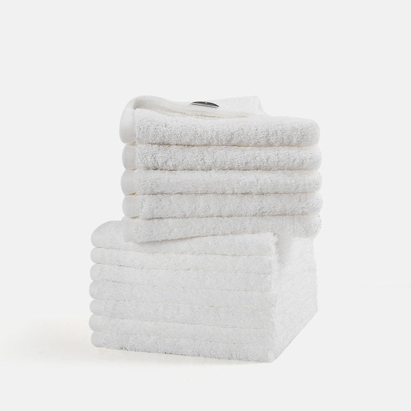  Colorful-Starry Washcloths with Hanging Loop (12-Pack 13x13in), Organic Cotton, Siro Spun, Quick-Dry & Super Absorbent Durable for Bathroom & Gym, Commercial-Grade Bulk Vacuum-packed, OEKO-TEX Certified