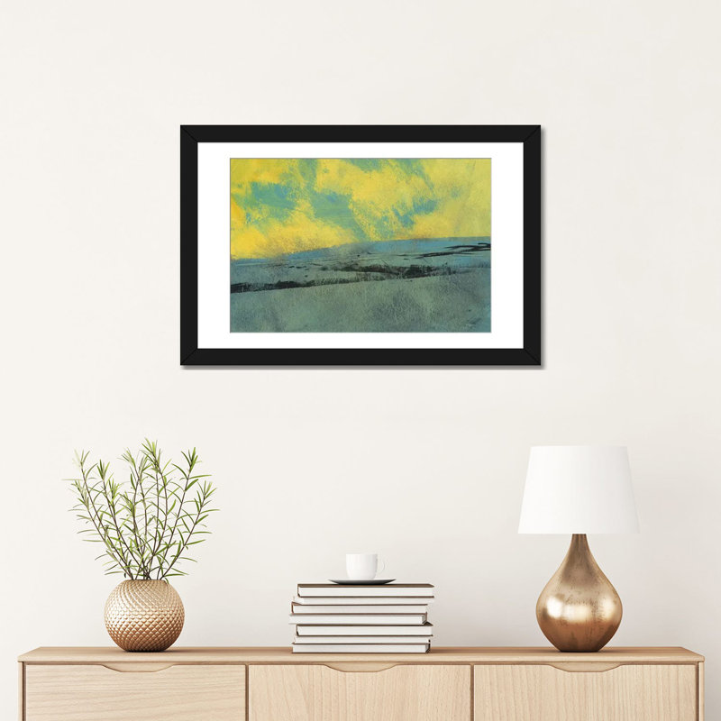« pâle matinée light », reproduction sur toile, H 16 po x l 24 po x P 1 po, Papier d'art encadré noir, Blanc