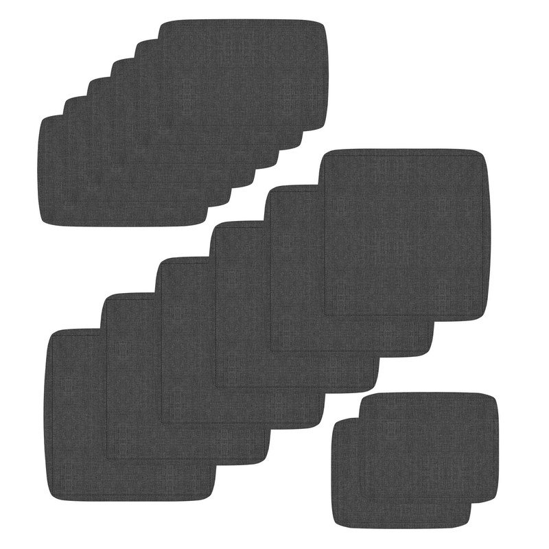 Housse de coussin d'extérieur 14 pièces 27 x 27 x 4,1 po Delaili Hokku Designs, Gris foncé