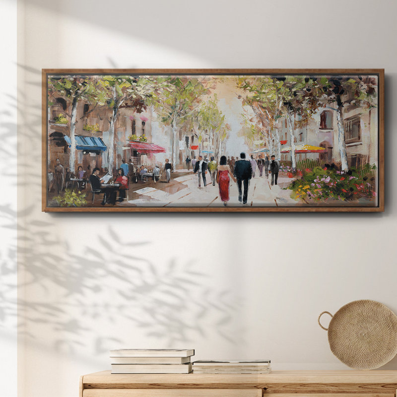 Paris sarcelle III - toile encadrée, H 20 po x l 50 po