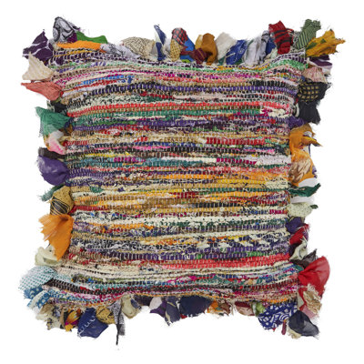 Coussin décoratif rayé multicolore Rafi Chindi