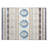 Mentzer Southwestern Machine Woven Polyester Indoor / Outdoor Area Rug in Ivory/Blue-1571054334