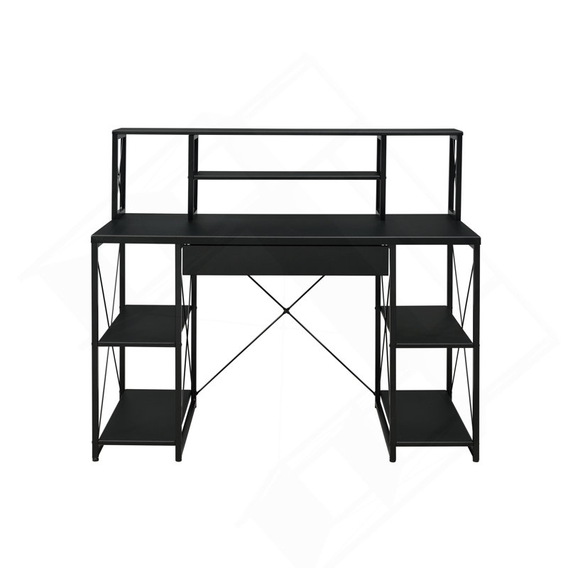 Bureau d'écriture tout usage à finition noire, Noir