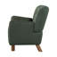 Fauteuil d'appoint rembourré avec capitonnage à boutons et base en bois massif pour salon ou chambre à coucher-63486617