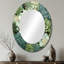«Green Succulents Flowers Serene Succulents IV» - miroir décoratif succulent, miroir mural traditionnel, impression d'art en métal-121387156-121387860