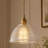 1-Copper round dimmable clear glass pendant light