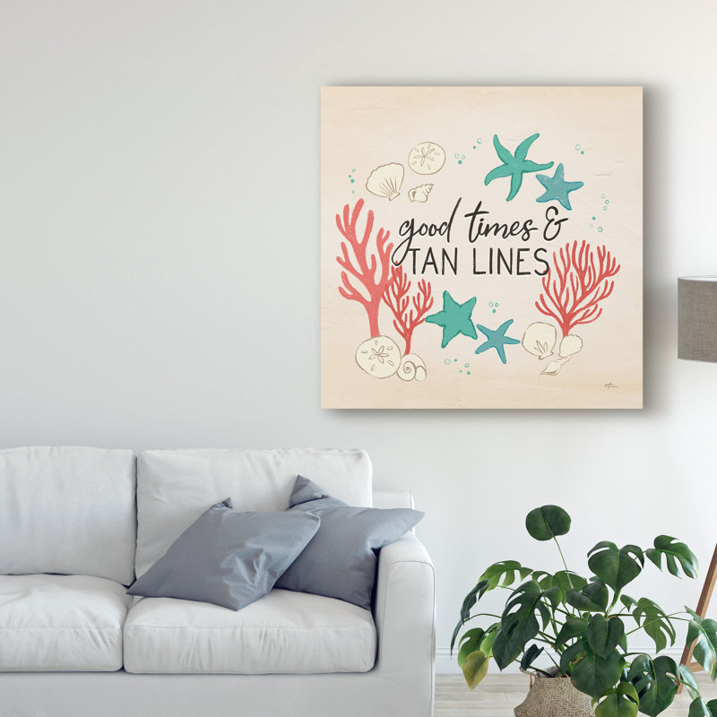 «Beach Time IV» par Janelle Penner, reproduction sur toile, H 14 po x l 14 po x P 2 po