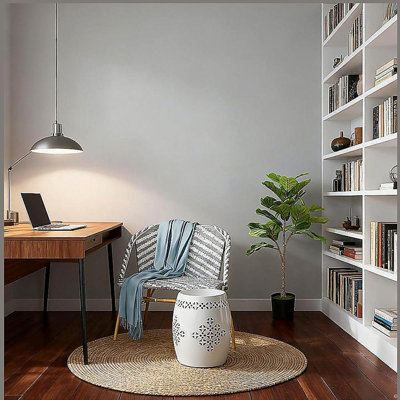 3.58 ft Artificial Fiddle Leaf Fig Tree,  Potted Plant with Flocked Soil for Home Office Decor, Green