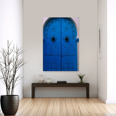 Porte fermée d'une maison Medina Sousse, tunisie, art contemporain abstrait