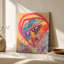 Portrait sur toile avec un visage encapuchonné-943925636-943925656
