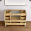 Armoire de salle de bain autoportante 48 po x 33,5 po en bois massif autoportant avec tiroir en queue d'aronde et porte à fermeture en douceur (assemblé)