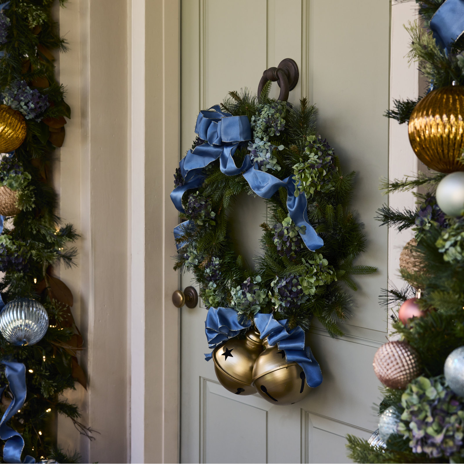 6'' Solid Ball Ornament, Baby Blue
