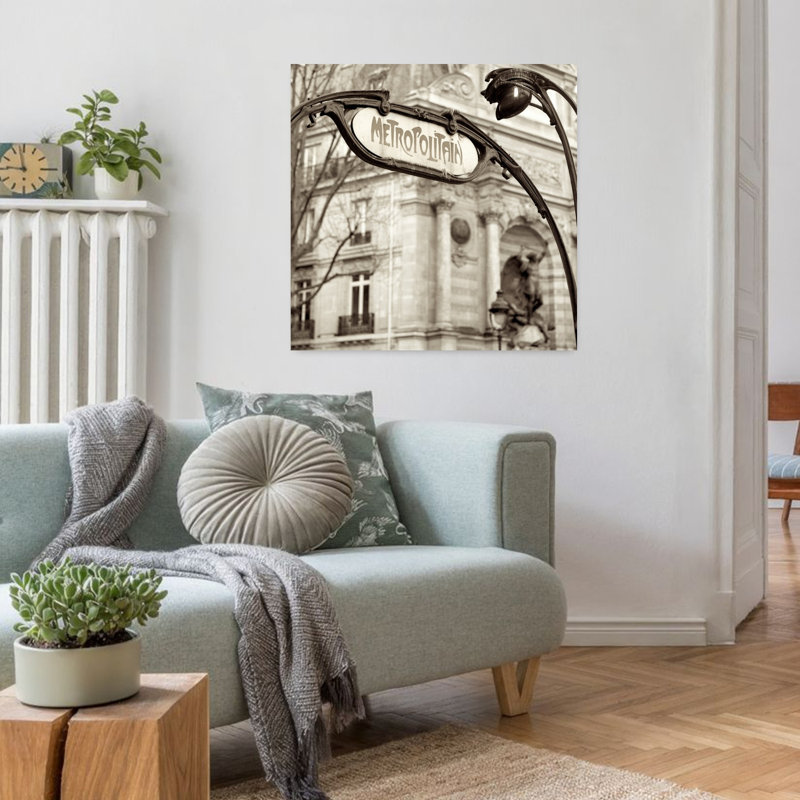 Métropolitain, Paris, architecture contemporaine, art, H 32 po x l 32 po