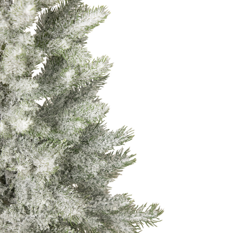 Arbre de Noël artificiel mince pin floqué Norfolk, 4,5 pi, non éclairé