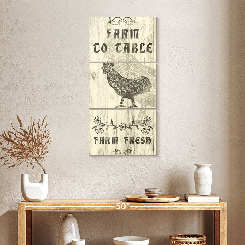 Farm To Table Wall Sign, 38" H x 18" W