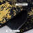 Low-pile Washable Area Rug 4x6, Non-slip For Bedroom, Living Room, Kitchen, Dining Room - Black + Gold Worm 4x6 Rug, Non-shedding-1696403819