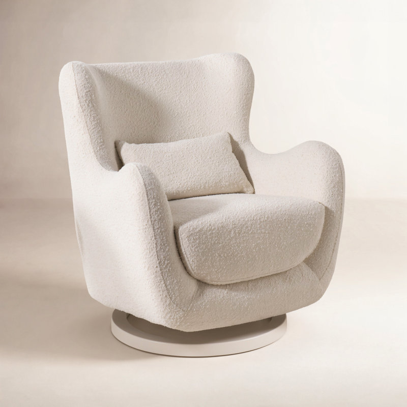 Solstice Swivel Glider in Boucle, Ivory Boucle