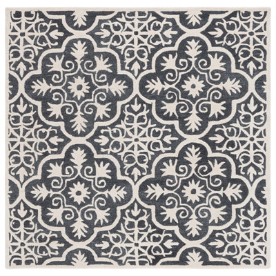 Ella-Ann Hand Tufted Wool And Cotton With Latex Damask Rug