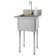 24'' L x 21.5'' W Silver Free Standing Laundry Sink with Faucet