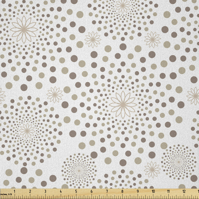 Daemeon Monochromic Classic Nostalgia Circles Fabric