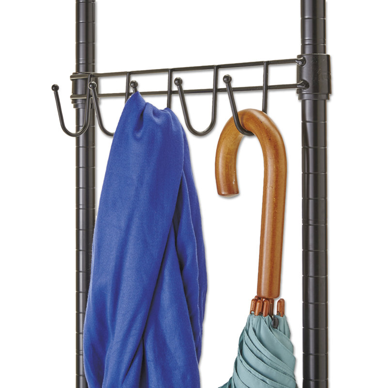 Black Portable Wire Shelving Garment Rack with Casters