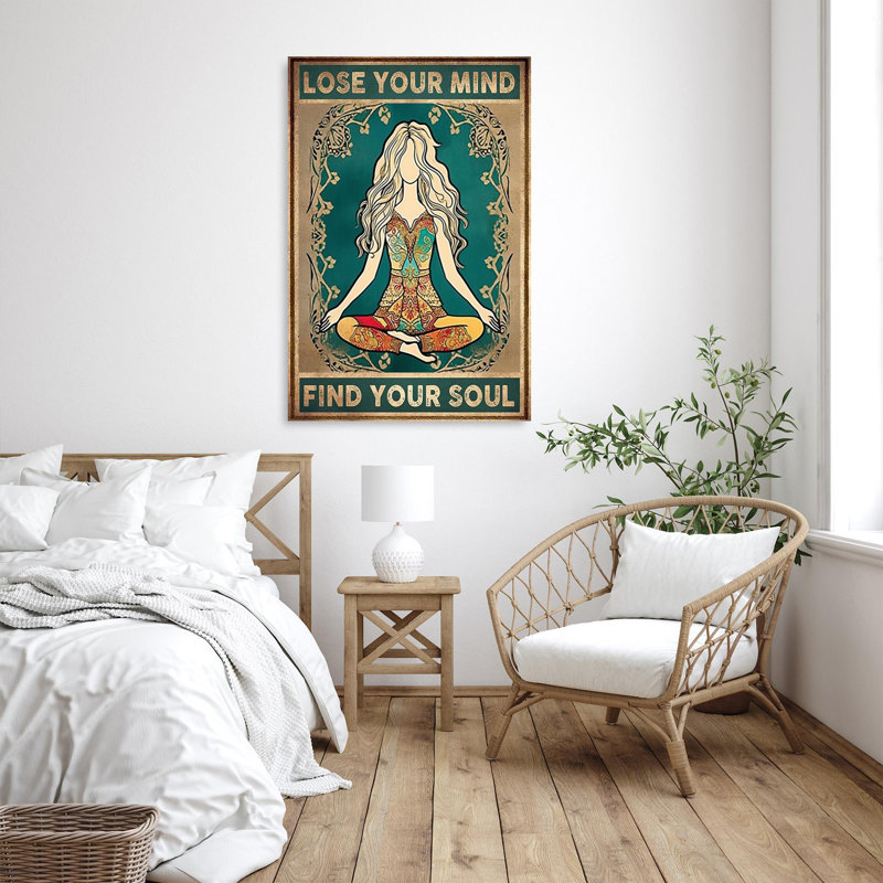 «Yoga Lose Your Mind On», impression sur toile, H 14 po x l 11 po x P 1,25 po