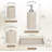 Beige Bathroom Accessories Set 4 Pcs-1955254496