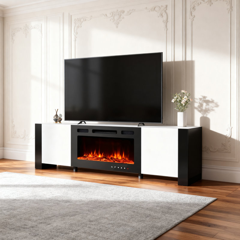 Unfinished with Fireplace Included, 165cm L * 33cm D * 53cm H