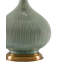 Lampe de table 29,75 "vert gazon / laiton antique Cait